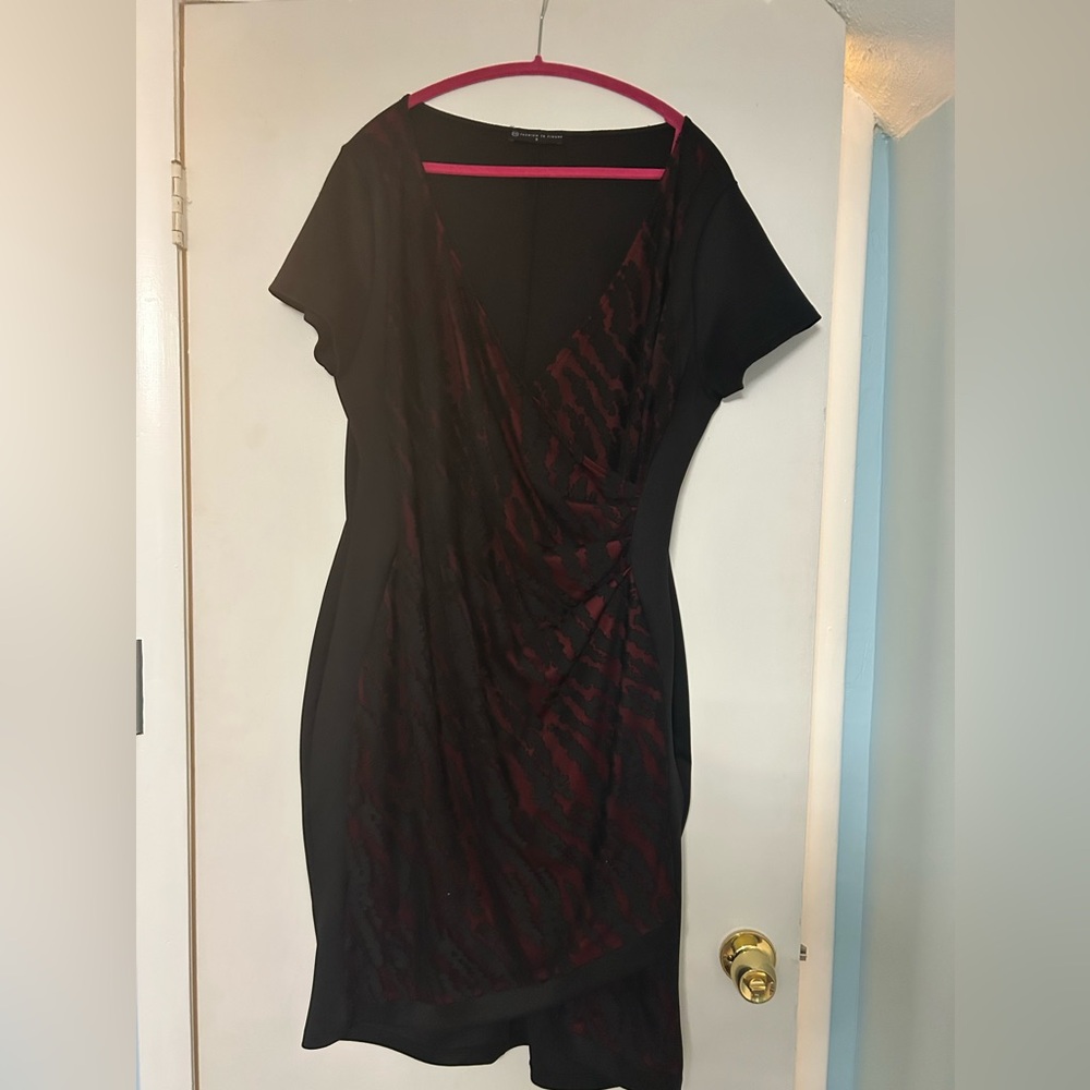 Red and black dress